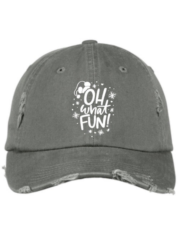Oh What Fun Distressed Hat